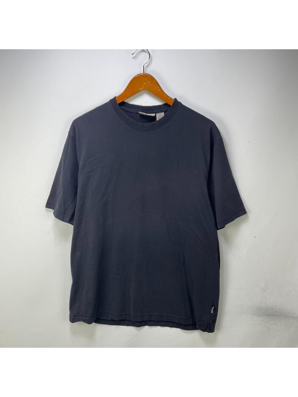 Vintage 90s Sun Faded Blank Black T shirt Large